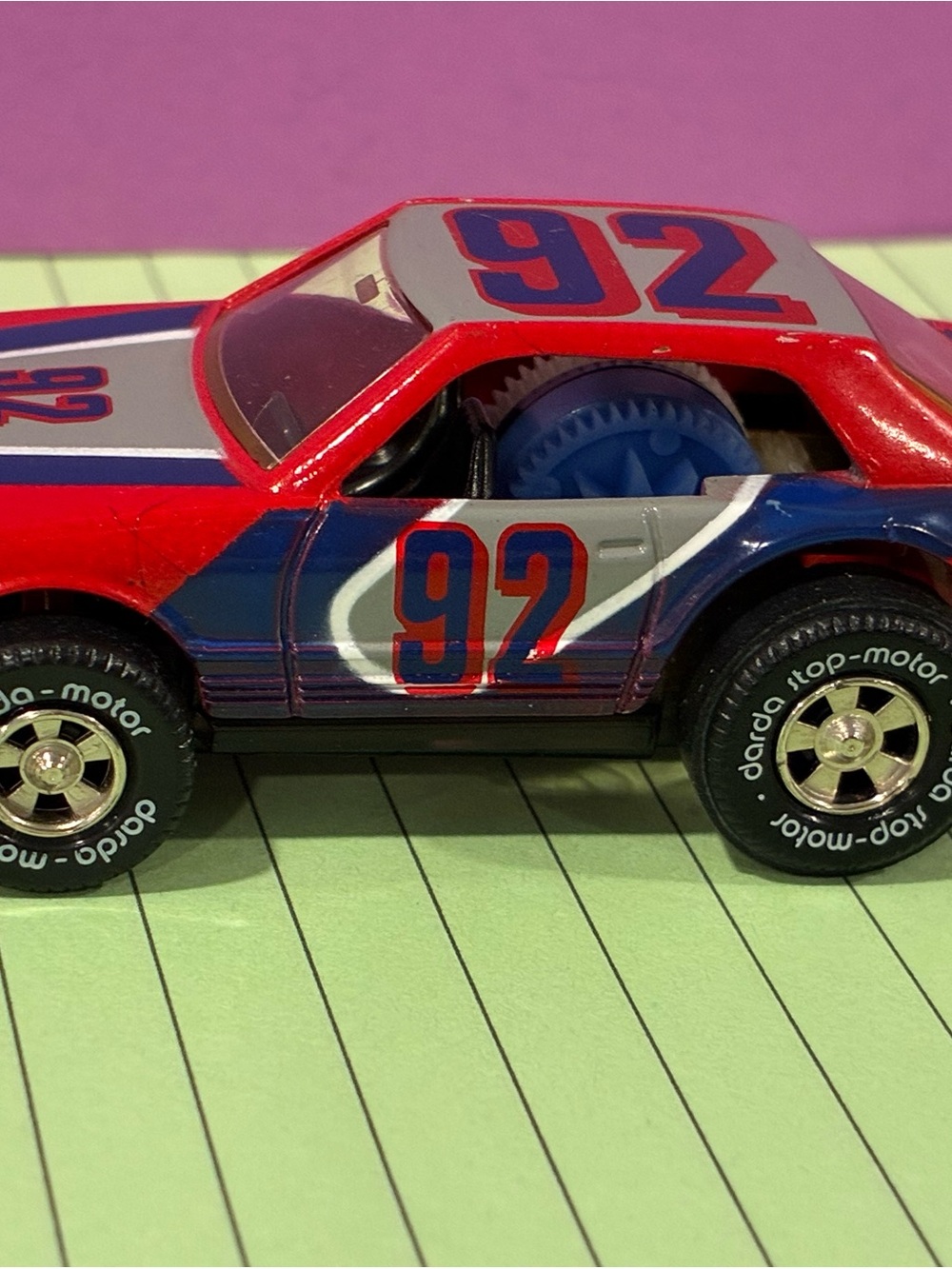 Vintage Darda Motor Mercedes-Benz Race Car #92 Pull-Back – Made in W. Germany - Picture 8 of 8